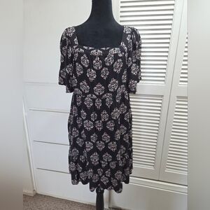 Maurices Black Floral Mini Dress. Size L